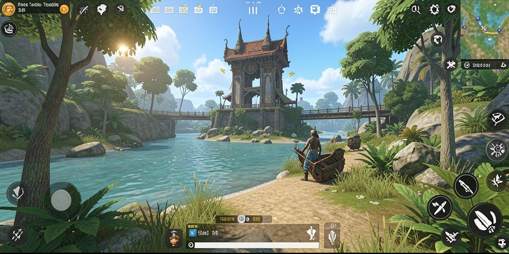 Screenshot dari gameplay menampilkan petualangan seru di dunia terbuka.