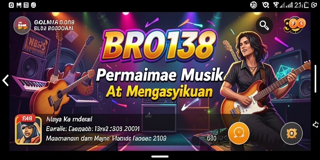 Tampilan gameplay BRO138 yang menampilkan tantangan musik yang seru.