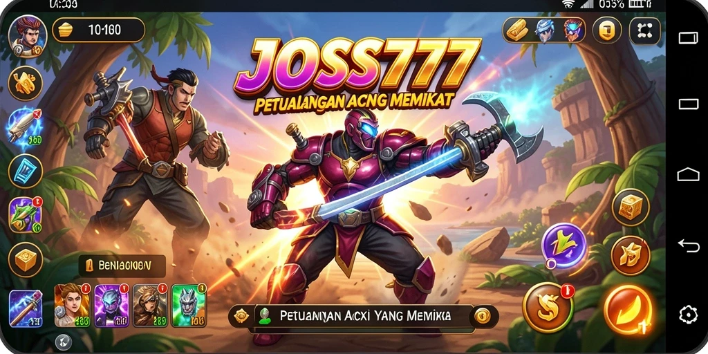 Tangkapan layar gameplay JOSS777 yang menampilkan aksi mendebarkan.