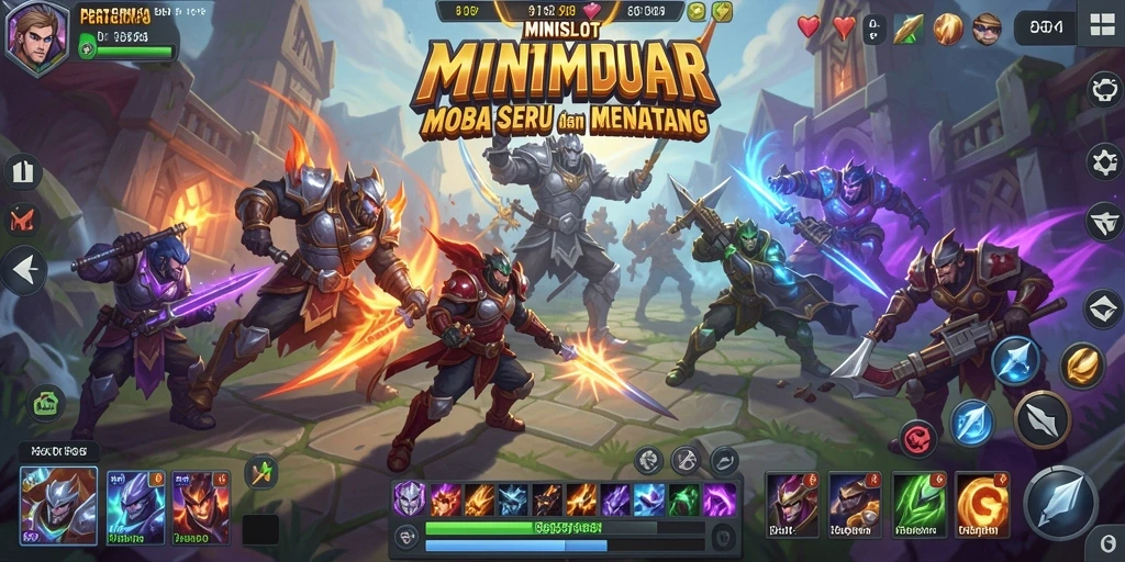 Tampilan menarik dari gameplay epic MOBA MINISLOT.
