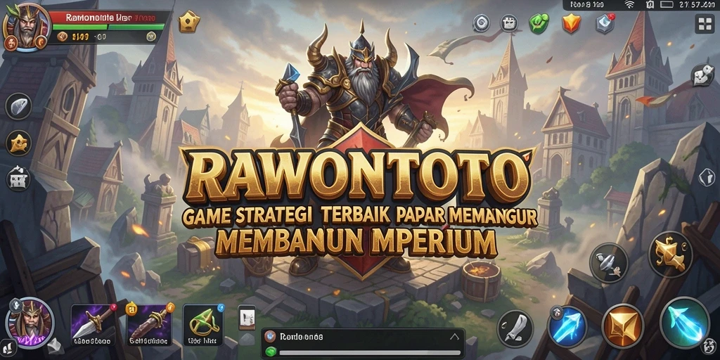 Tampilan gameplay seru dalam RAWONTOTO dengan aksi pertempuran strategis.