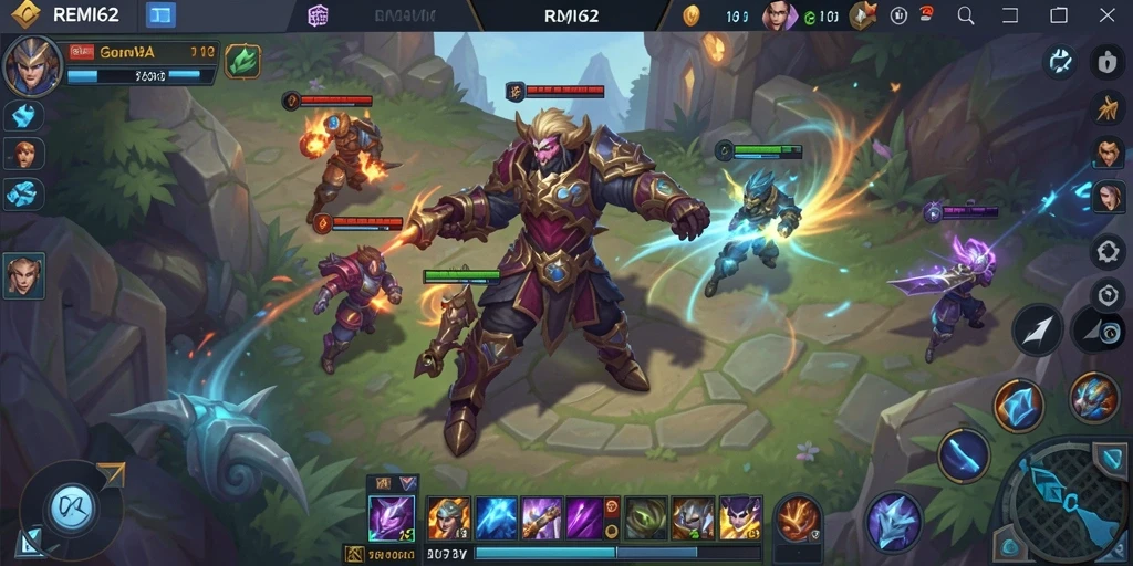 Screenshot gameplay REMI62 yang menampilkan pertarungan seru antar tim.