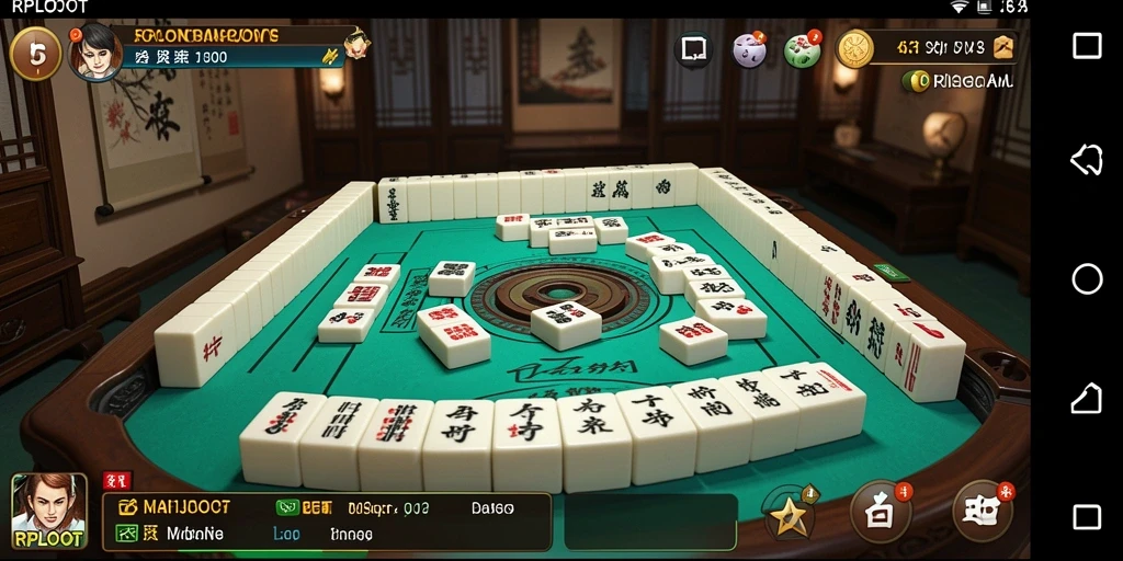 Tangkapan layar utama RPLOOT menampilkan aksi seru dalam permainan Mahjong.