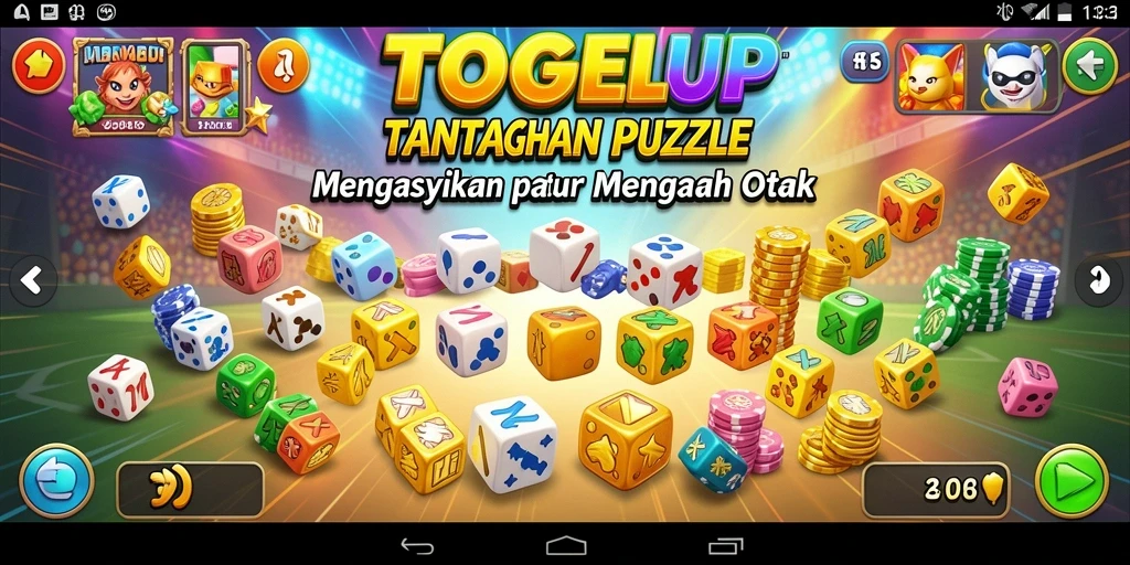 Tampilan gameplay dari TOGELUP yang menyenangkan dan penuh tantangan.