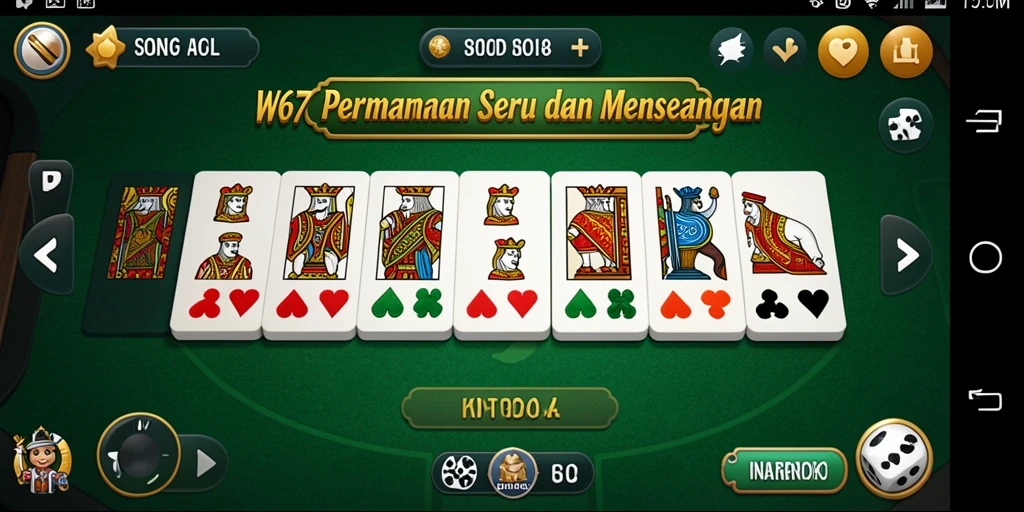 Tampilan gameplay seru dalam permainan Domino W67.